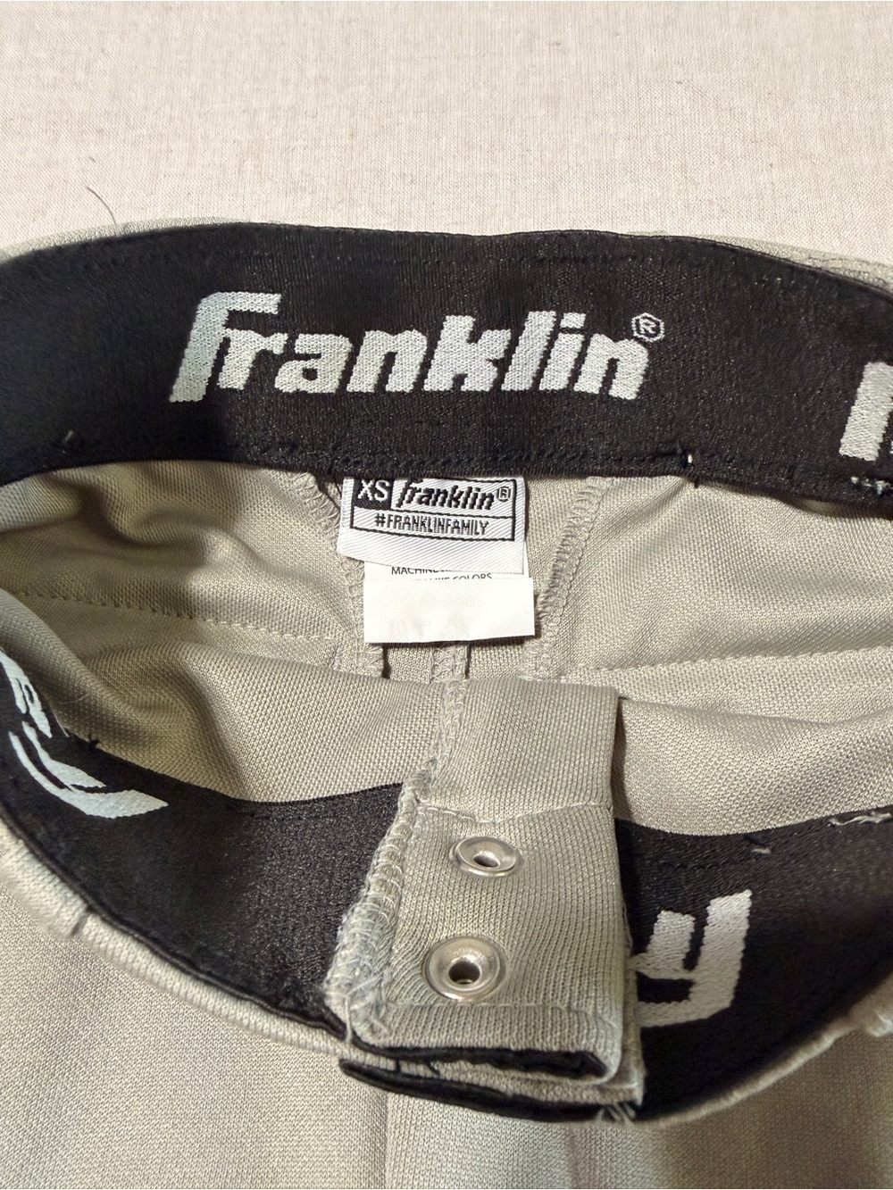 Franklin Kids' Gray Baseball/Softball Pants - Pro Performance - Picture 2 of 4